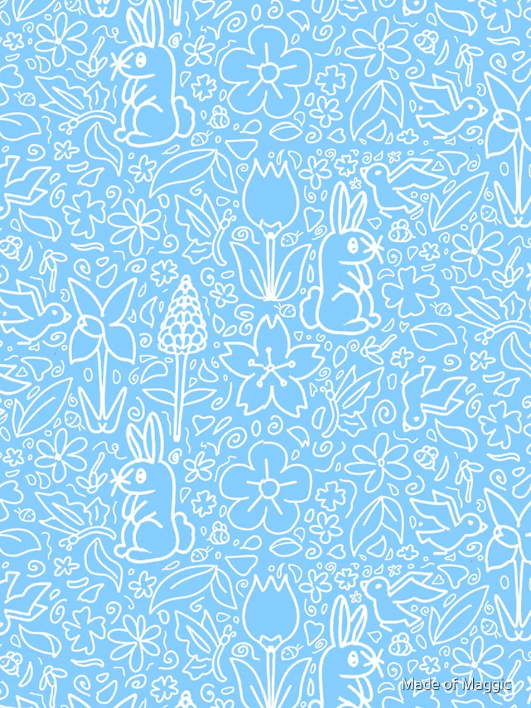 Thumbnail 4 of 4, Samsung Galaxy Phone Case, Blue Spring Pattern designed and sold by Made of Maggic .