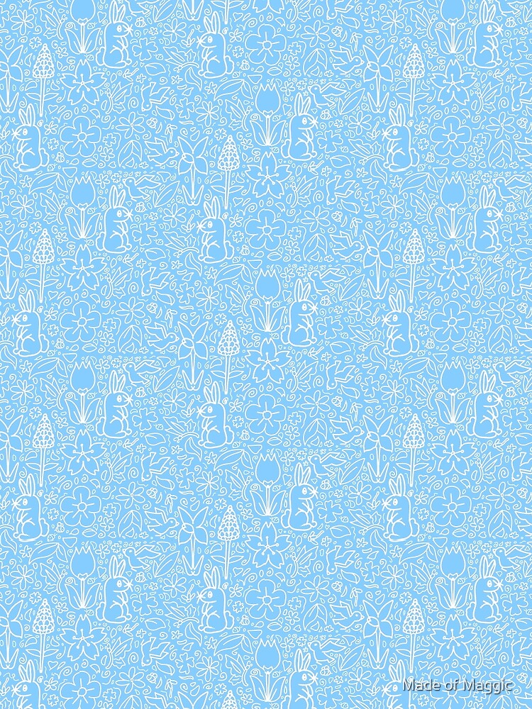 Thumbnail 3 of 3, Scarf, Blue Spring Pattern designed and sold by AzureInfernos.