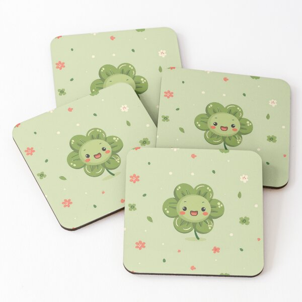 Item preview, Green leaf clover shamrock in St Patricks day seamless pattern designed and sold by MilkyBerryShop.
