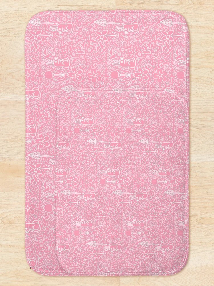 Thumbnail 5 of 6, Bath Mat, Pink Spring Pattern designed and sold by Made of Maggic .