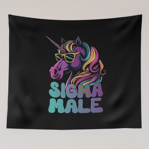 Item preview, Unicornio masculino Sigma Citas sarcásticas divertidas Chistes ingeniosos designed and sold by Chmielayka.
