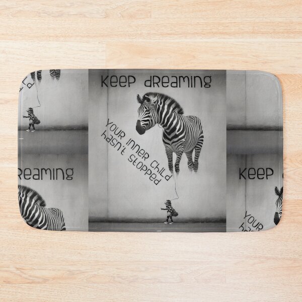Item preview, Bansky Style Graffiti: Keep Dreaming with Zebra Balloon designed and sold by MillennialVibe.