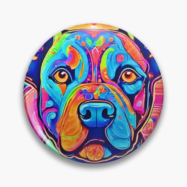 Item preview, Vibrant Neon Pup: Colorful Dog Painting designed and sold by Health And Fitness Posts e-Store.