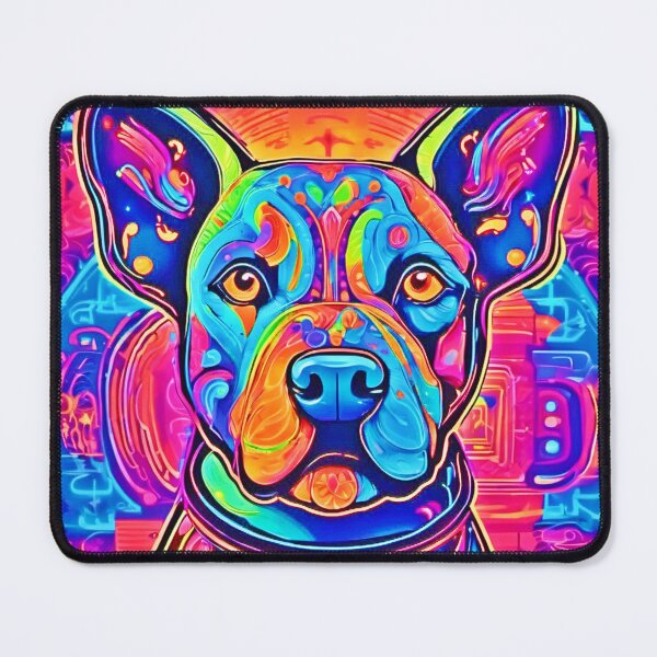 Item preview, Vibrant Neon Pup: Colorful Dog Painting designed and sold by Health And Fitness Posts e-Store.