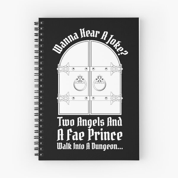 Item preview, Two Angels And A Fae Prince Walk Into A Dungeon designed and sold by kjanedesigns.