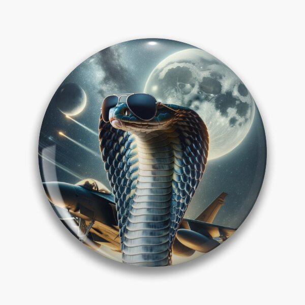 Item preview, Cobra King: estilo aviador bajo el cielo nocturno iluminado por la luna designed and sold by Aidesign77.