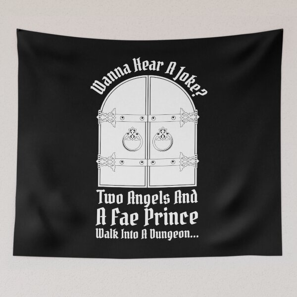 Item preview, Two Angels And A Fae Prince Walk Into A Dungeon designed and sold by kjanedesigns.
