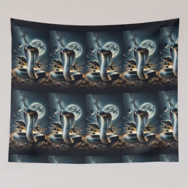 Item preview, Cobra King: Aviator Style Under Moonlit Night Sky designed and sold by Aidesign77.