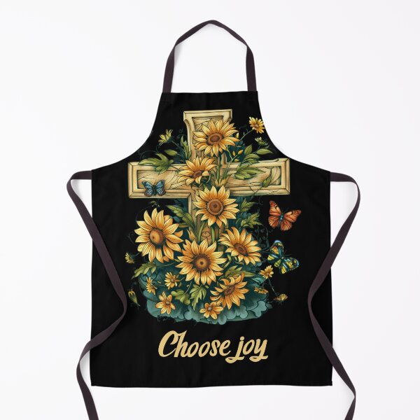 Item preview, Cross Sunflowers Butterflies Christian Choose joy designed and sold by ArtFromBeyond.