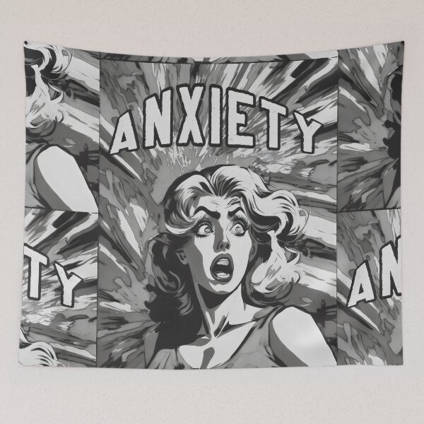 Item preview, Retro Horror Movie Poster Style: Anxiety designed and sold by MillennialVibe.