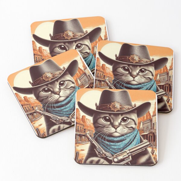 Item preview, Wild West Sheriff Cat - Feline Outlaw Enforcer Artwork designed and sold by Neopian Eagle.