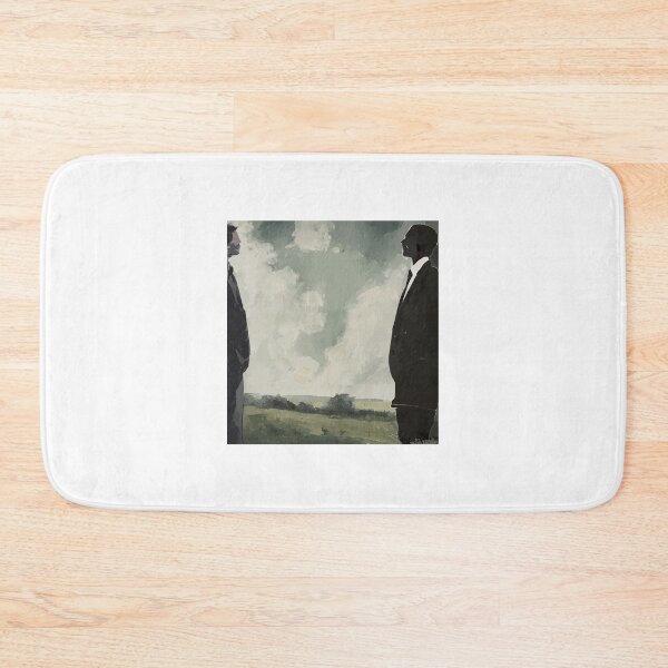 Item preview, Enigmatic Encounter: Two Men Amidst Nature Pattern designed and sold by atelierhol.