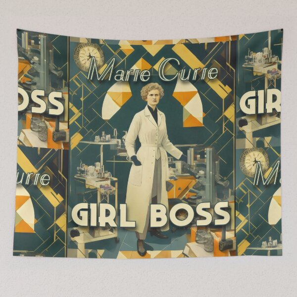 Item preview, Retro Magazine Cover: Marie Curie, Girl Boss designed and sold by MillennialVibe.