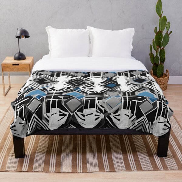 Item preview, Black Blue White Abstract Pattern designed and sold by StylesVero.