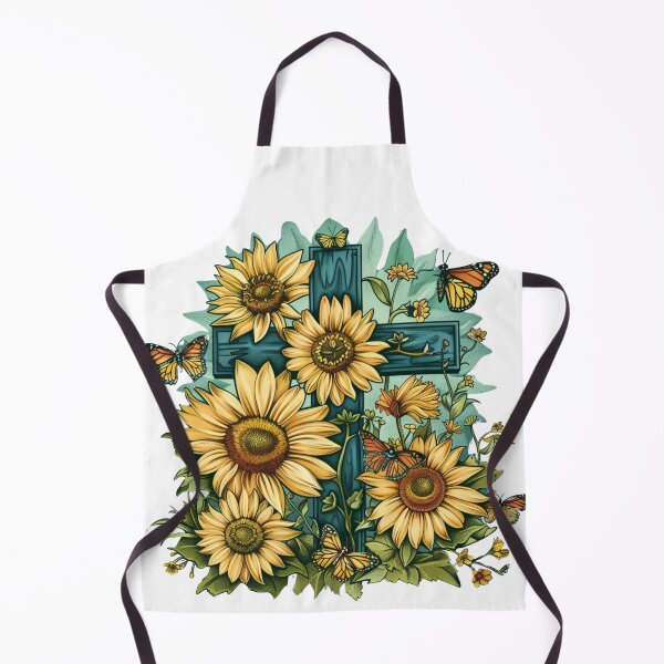 Item preview, Cross Sunflowers Butterflies Christian Choose joy designed and sold by ArtFromBeyond.