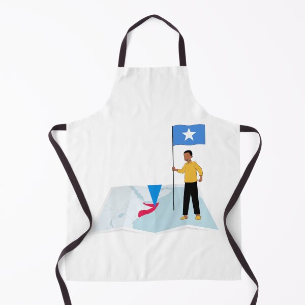 Item preview, Child standing on a map. Carrying the flag of Somalia designed and sold by Pixelaire.