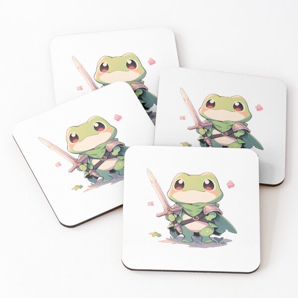 Item preview, Cute Kawaii Froggy Knight Frog with a Sword designed and sold by CozyKawaiiArt.