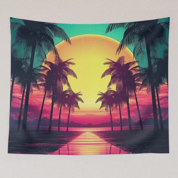 Item preview, Vaporwave Horizon: Abstract Futuristic Synth Dreamscape designed and sold by Mullet Monkey.