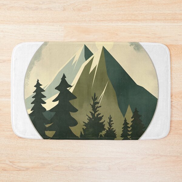 Item preview, Retro scenery mountains at night designed and sold by Wildflow Creations.