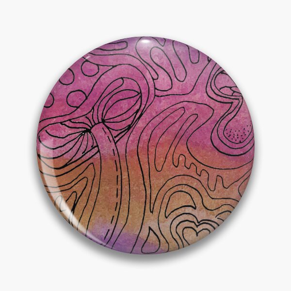 Item preview, Retro Mushroom Line Art designed and sold by AgelessCreative.