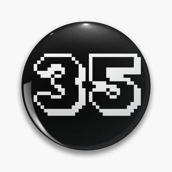 Item preview, 35, thirty-five, white, retro video game, 1 up! designed and sold by Numbers-Art.