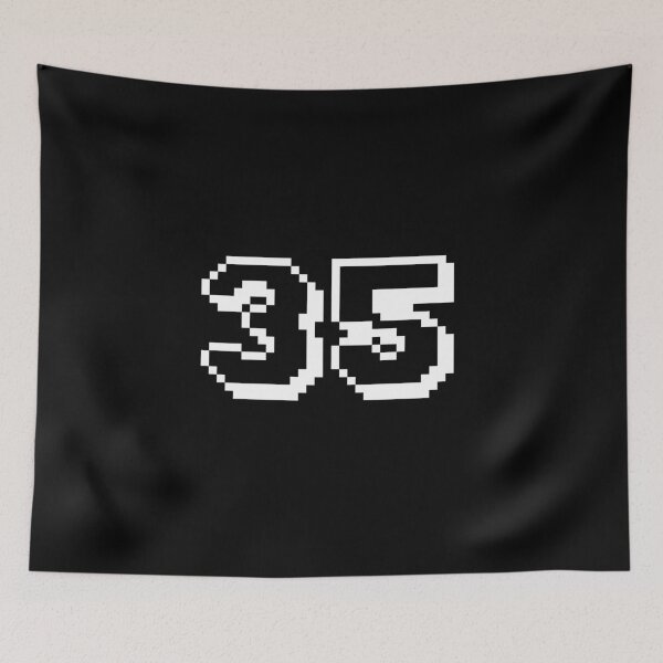 Item preview, 35, thirty-five, white, retro video game, 1 up! designed and sold by Numbers-Art.