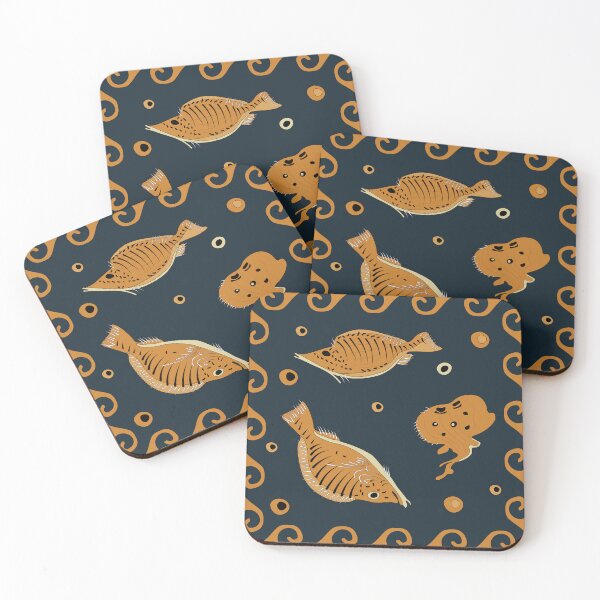 Item preview, Etruscan Sea Life Pattern designed and sold by Aeterna Prints.