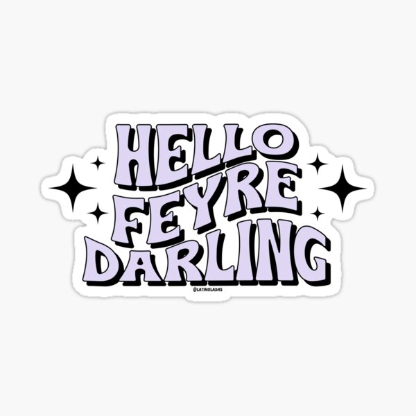 Item preview, Hello Feyre Darling / Purple Acotar Bookish Aesthetic Merch for Kindle Lovers Rhysand Feyre Suriel Romance Tbr Booktok designed and sold by Latinoladas.