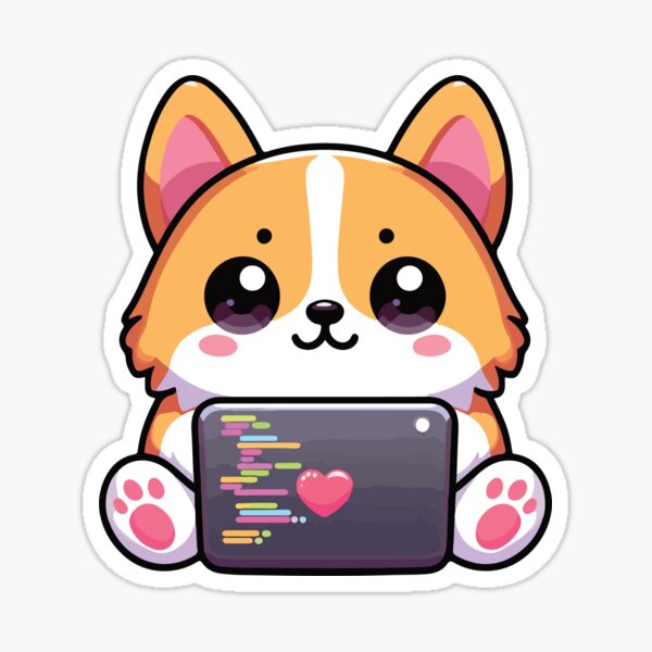 Item preview,  Kawaii Corgi Love coding designed and sold by den-arts.