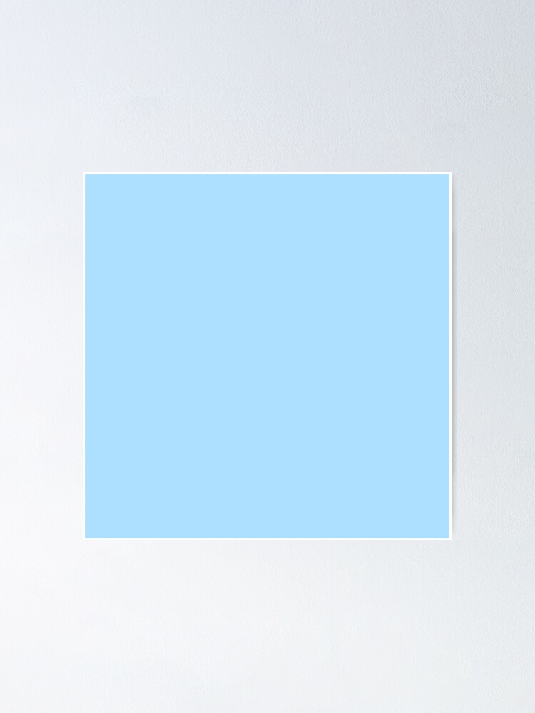 Pastel Blue - Light Pale Powder Blue - Solid Color Poster by  MultiFascinated