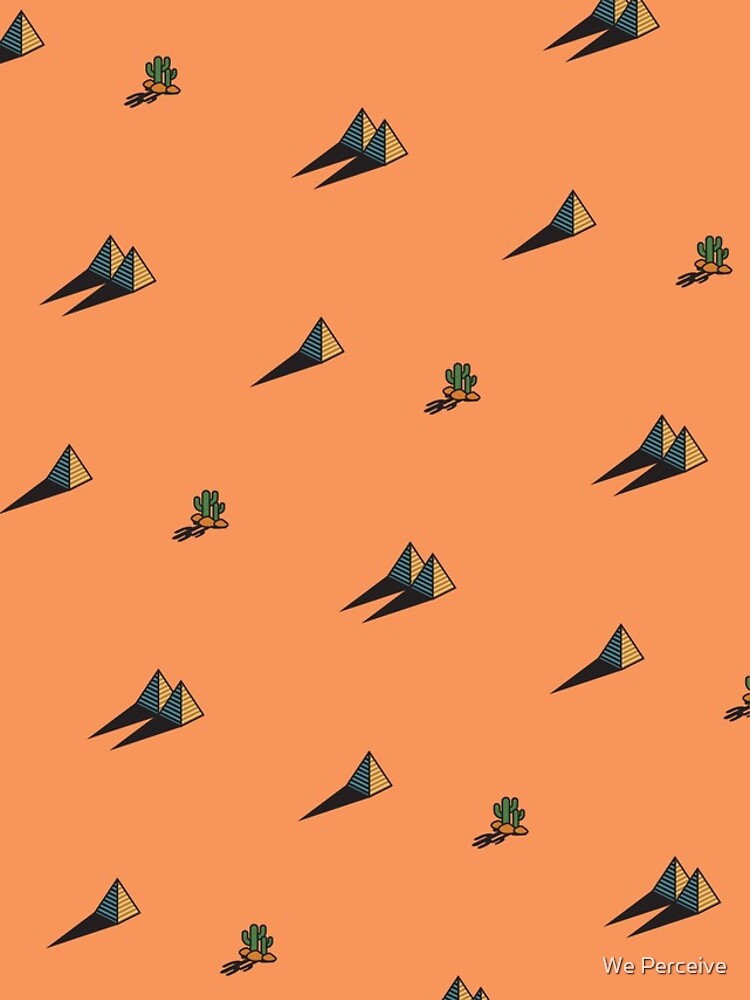 DAY - Egypt pyramid and cactus pattern in ORANGE by CitizenWong