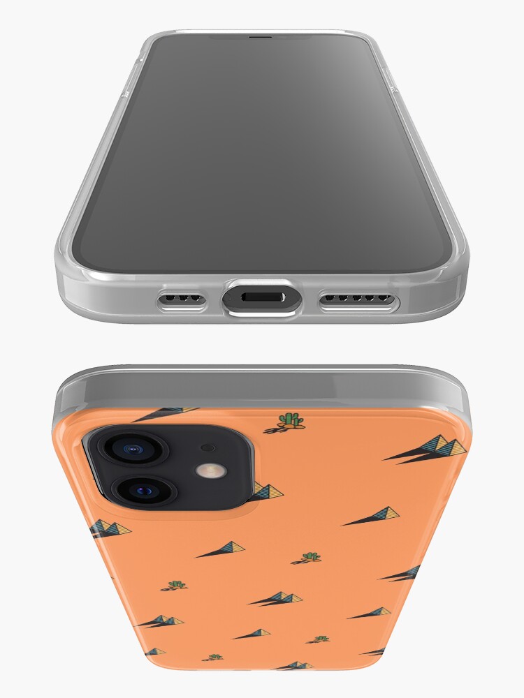 Alternate view of DAY - Egypt pyramid and cactus pattern in ORANGE iPhone Case & Cover