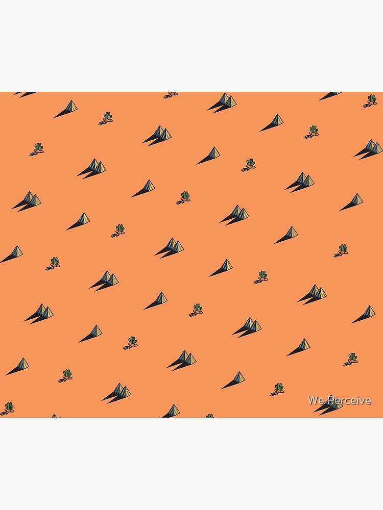 DAY - Egypt pyramid and cactus pattern in ORANGE by CitizenWong