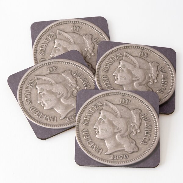 Item preview, 1870   Three Cent Nickel VF Nice designed and sold by coinsxcrochet.
