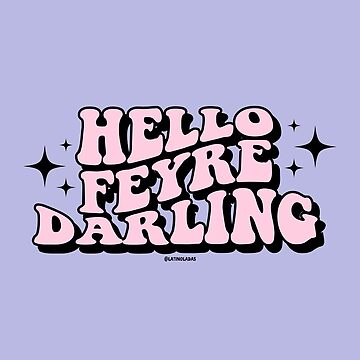 Artwork thumbnail, Hello Feyre Darling / Pink Purple Acotar Bookish Aesthetic Merch for Kindle Lovers Rhysand Feyre Suriel Romance Tbr Booktok by Latinoladas
