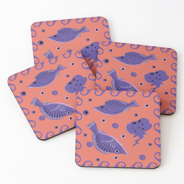 Item preview, Etruscan Sea Life in Purple Pattern designed and sold by Aeterna Prints.
