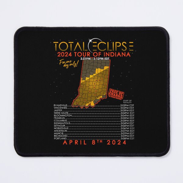 Item preview, Total Solar Eclipse 2024 Tour of Indiana designed and sold by Nerd Shizzle.