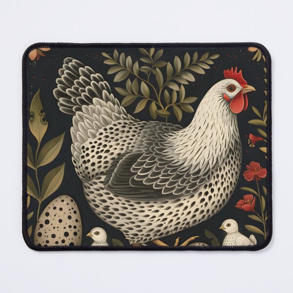 Item preview, Mother hen and chicks with folk flowers 2 designed and sold by Folksy Living.
