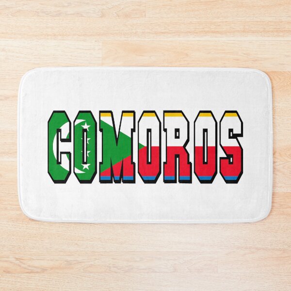 Item preview, Comoros Country Flag Typography designed and sold by TravelWish.