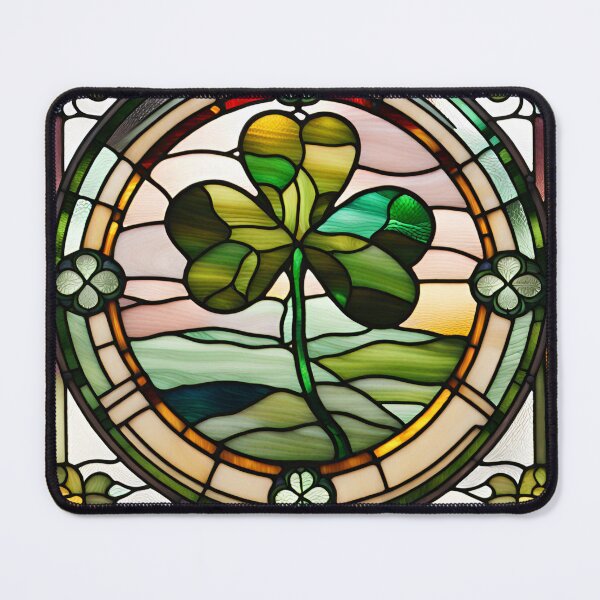 Item preview, Stained Glass Shamrock designed and sold by TrueheartPhoto.