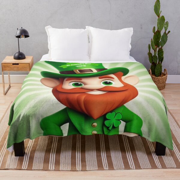 Item preview, Happy St. Patrick's Day Leprikon in hat, with gold and with clover designed and sold by JaroDesign2023.