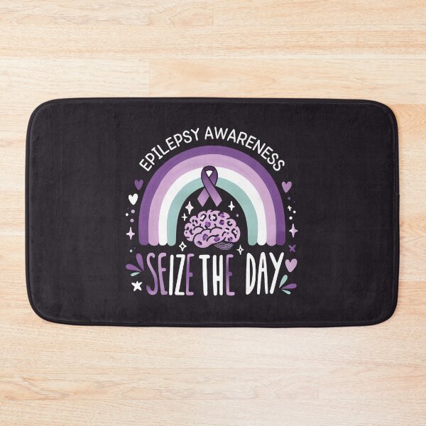 Item preview, Epilepsy Awareness Seize The Day Rainbow Purple Ribbon  designed and sold by HowToCanadian.