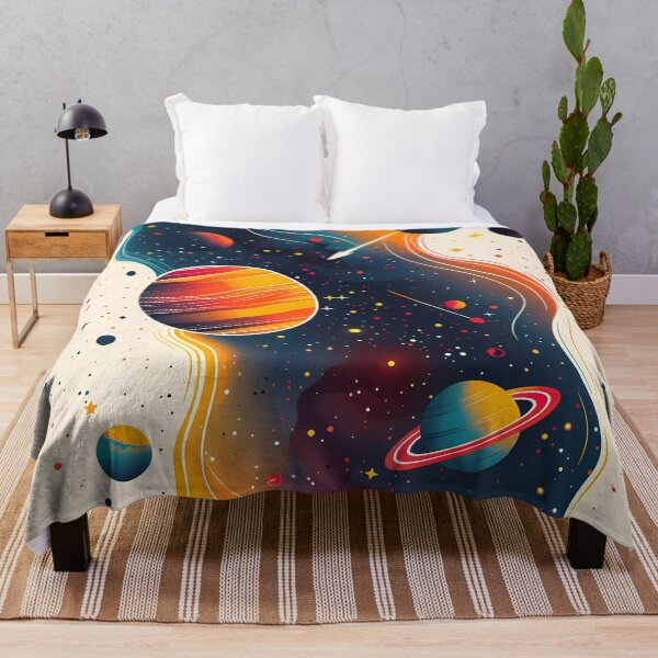 Item preview, Space scene pattern with planets and stars designed and sold by aivisionsart.
