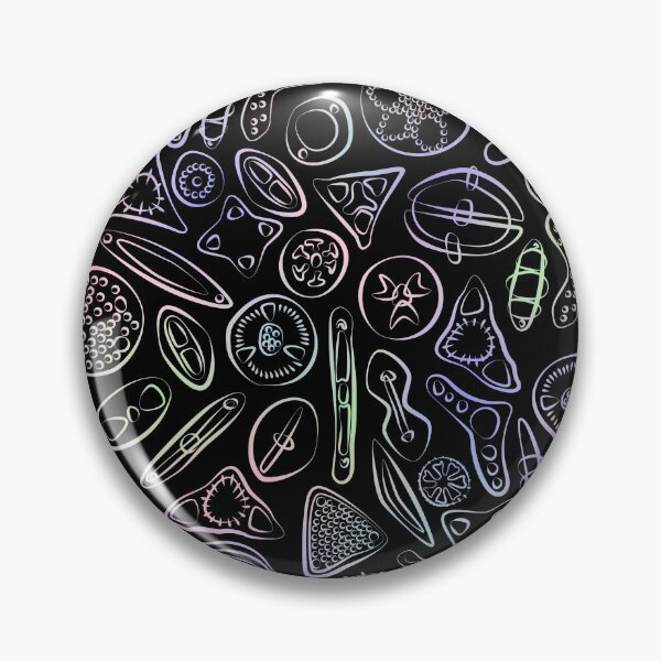 Item preview, Diatoms in Pastels on Black designed and sold by Squilla Design Studio.