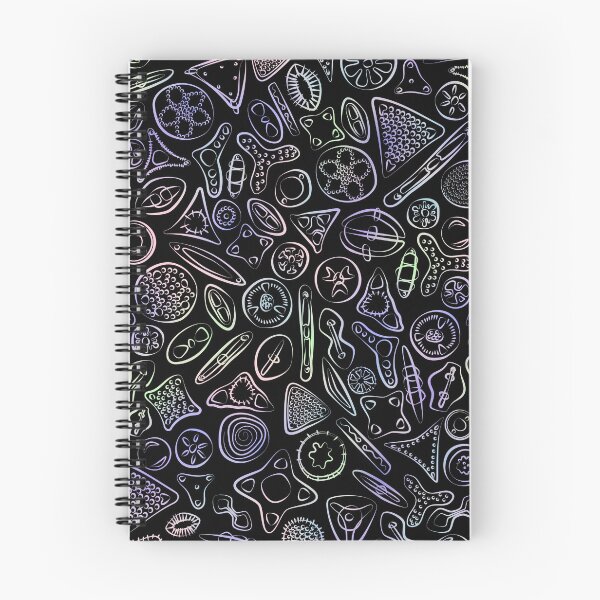 Item preview, Diatoms in Pastels on Black designed and sold by Squilla Design Studio.