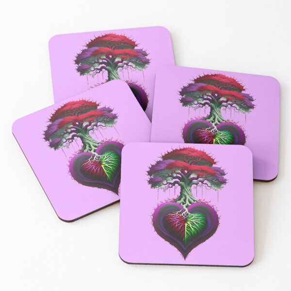 Item preview, Thorny Heart & Twisted Tree Roots Reds & Purples designed and sold by Rogue Wizard.