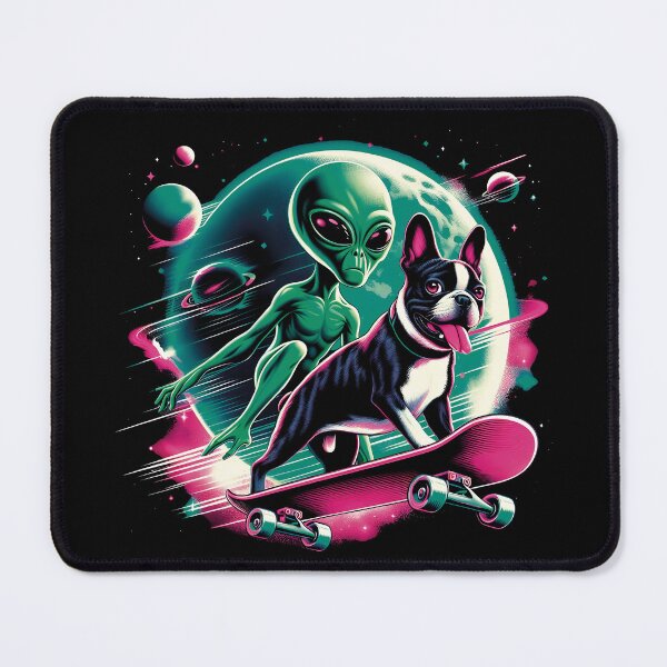 Item preview, Space skateboard Alien T-shirt designed and sold by PrintyArts.