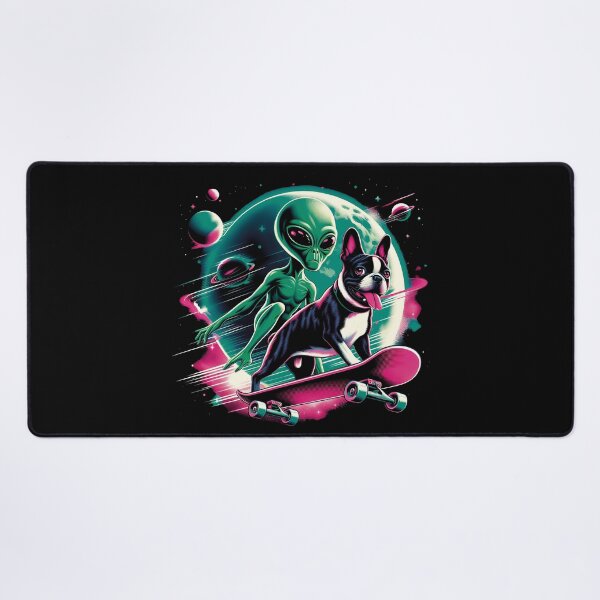 Item preview, Space skateboard Alien T-shirt designed and sold by PrintyArts.
