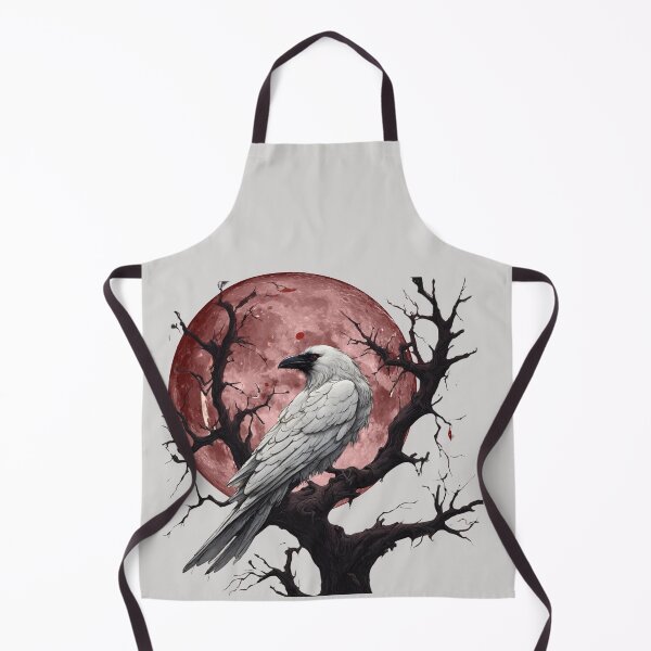 Item preview, White raven with blood moon designed and sold by Adriantarlowski.