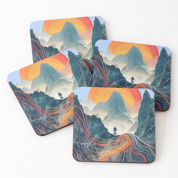 Item preview, Journey Beyond: Surrealist Mountains & Bike Collection designed and sold by ThePurpleMelon.